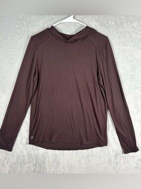 Free Fly Womens Medium Maroon Long Sleeve Bamboo Shade Hoodie Shirt